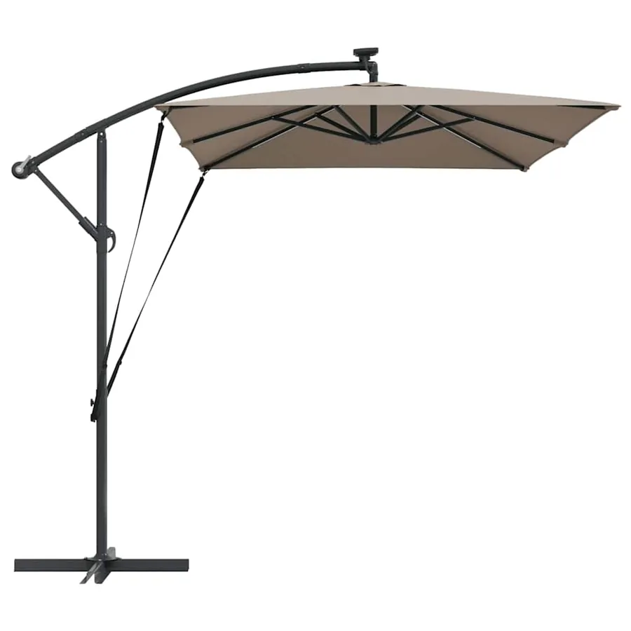 Parasol Taupe 294 x 200 x 270 cm Polyester et Aluminium - 7