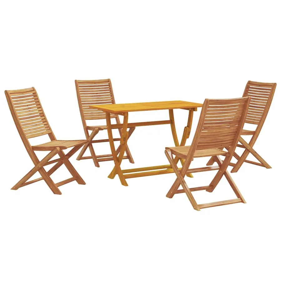 Ensemble de salle à manger pour jardin 5 pcs Marron - 2