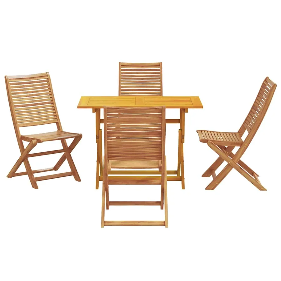 Ensemble de salle à manger pour jardin 5 pcs Marron - 7