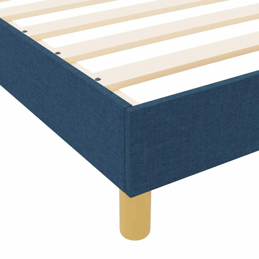 Cadre de lit avec tête de lit Bleu 120 x 200 cm tissu - 11