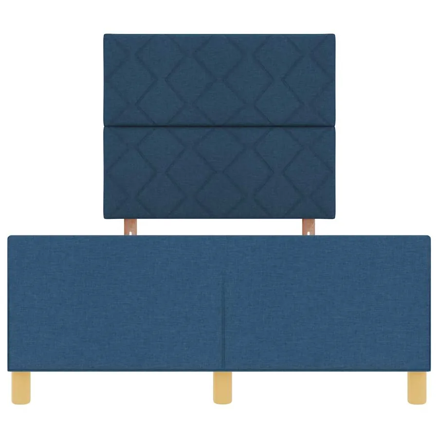 Cadre de lit avec tête de lit Bleu 120 x 200 cm tissu - 7
