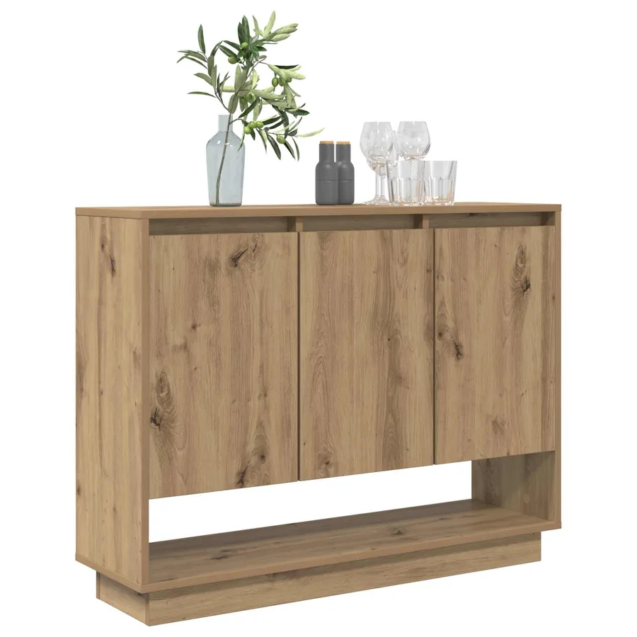 Buffet Chêne artisanal 97 x 29 x 75 cm Bois d'ingénierie - 3