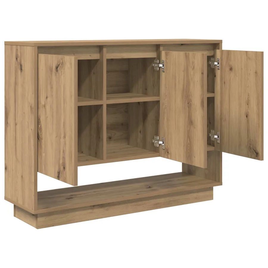 Buffet Chêne artisanal 97 x 29 x 75 cm Bois d'ingénierie - 5
