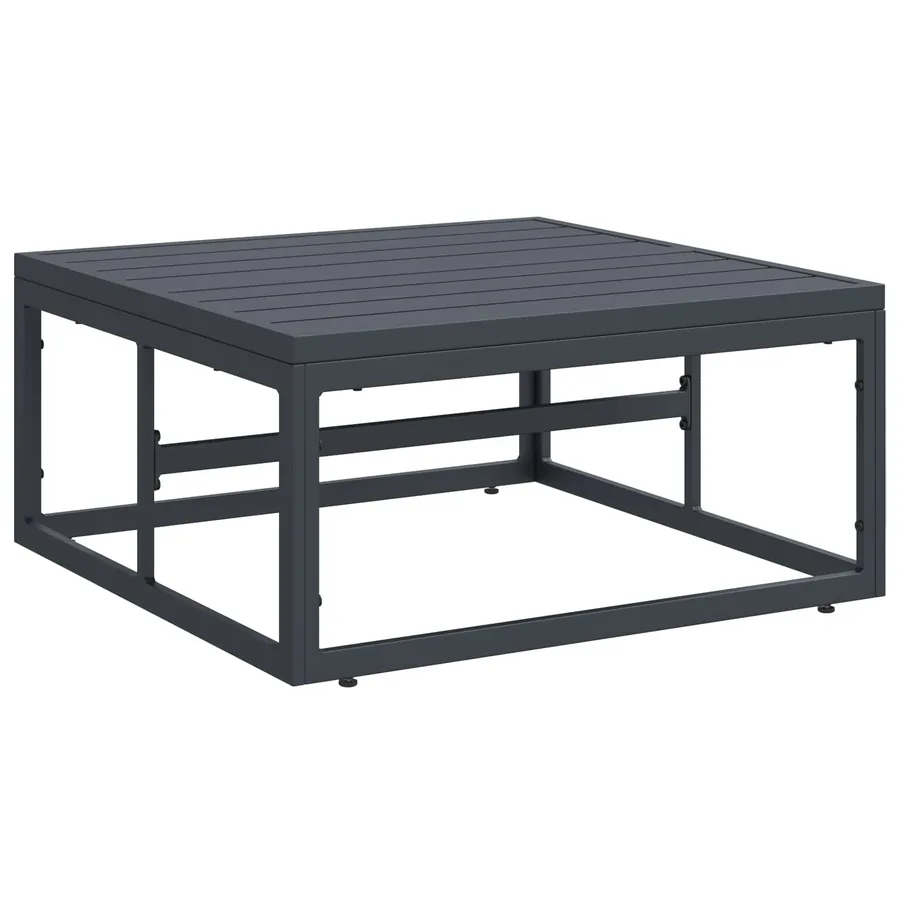 Ensemble de canapé de jardin avec coussin 13 pcs Noir Acier - 5