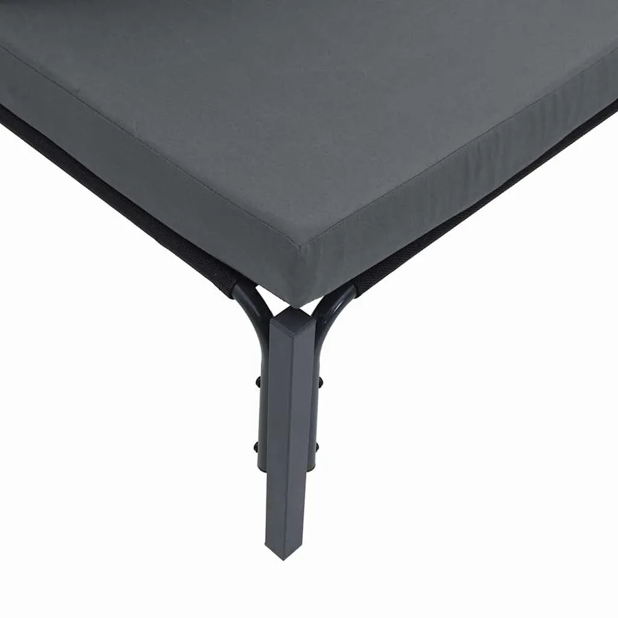 Ensemble de canapé de jardin avec coussin 13 pcs Noir Acier - 9