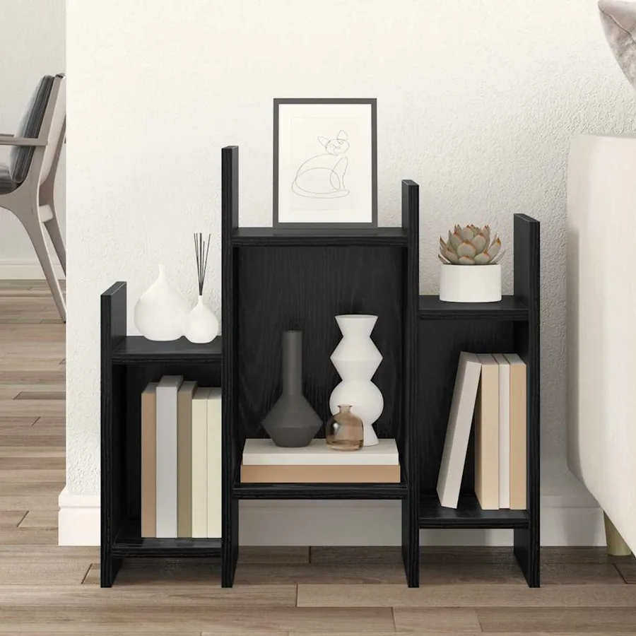 Meuble d'appoint Chêne noir 60 x 26 x 60 cm Bois d'ingénierie - 4