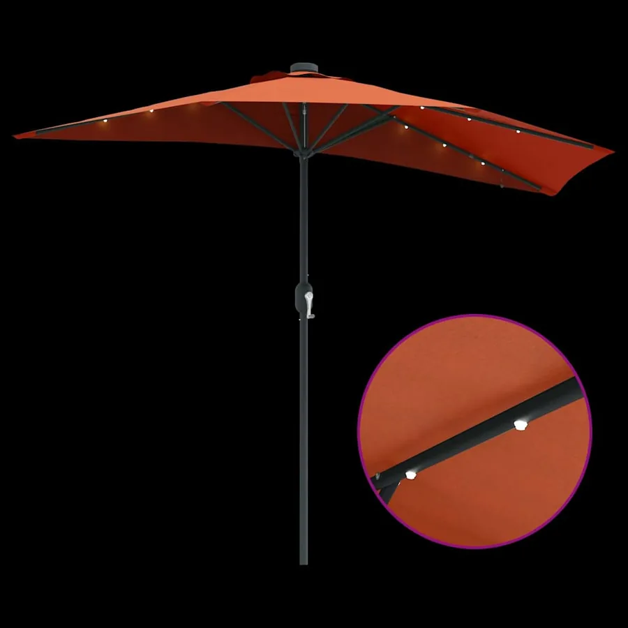 Parasol de jardin Terre cuite 294 x 150 x 223 cm - 10