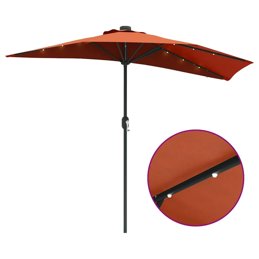 Parasol de jardin Terre cuite 294 x 150 x 223 cm - 11
