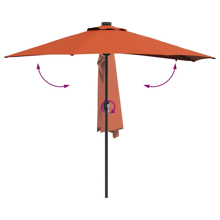 Parasol de jardin Terre cuite 294 x 150 x 223 cm - 9