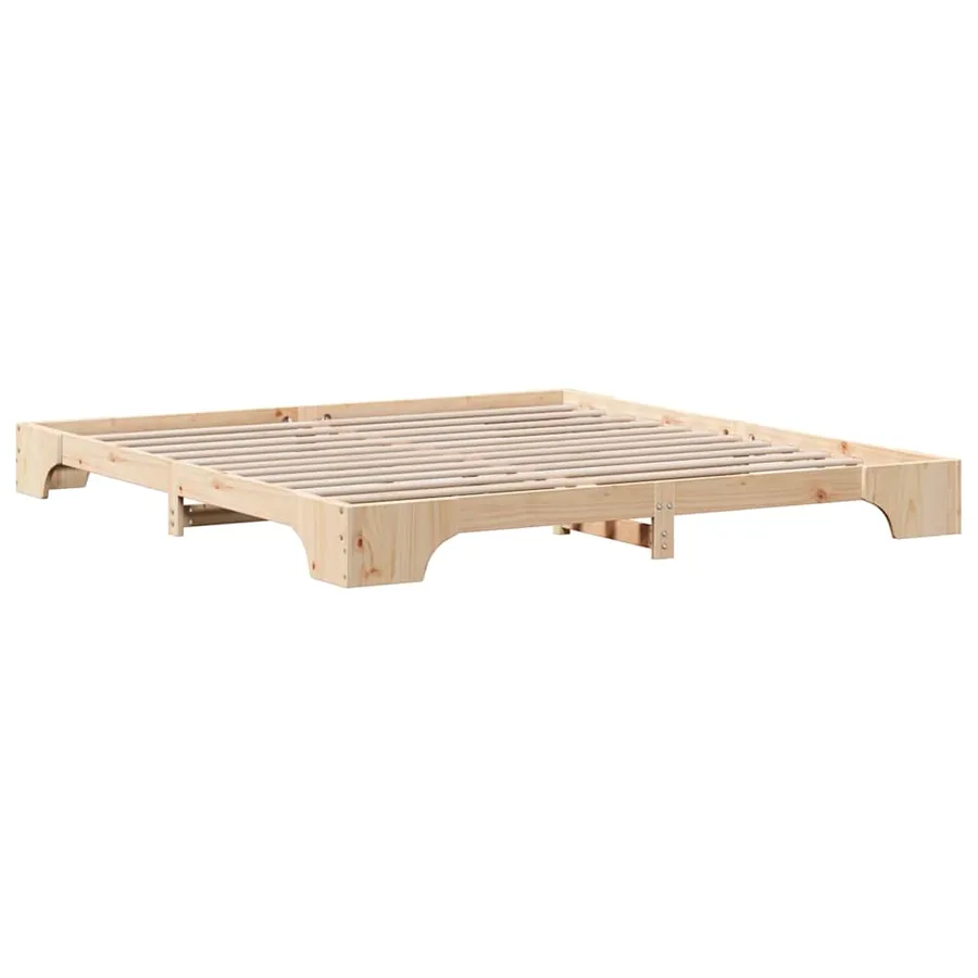 Cadre de lit Naturel 180 x 200 cm Pin massif - 7