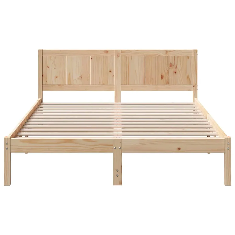 Cadre de lit Marron 160 x 200 cm Bois de pin massif - 5