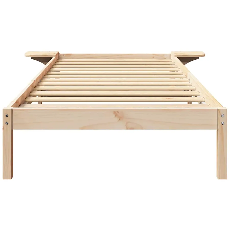 Cadre de lit Naturel 75 x 190 cm Pin massif - 5