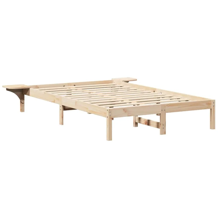 Cadre de lit Naturel 120 x 190 cm Pin massif - 4