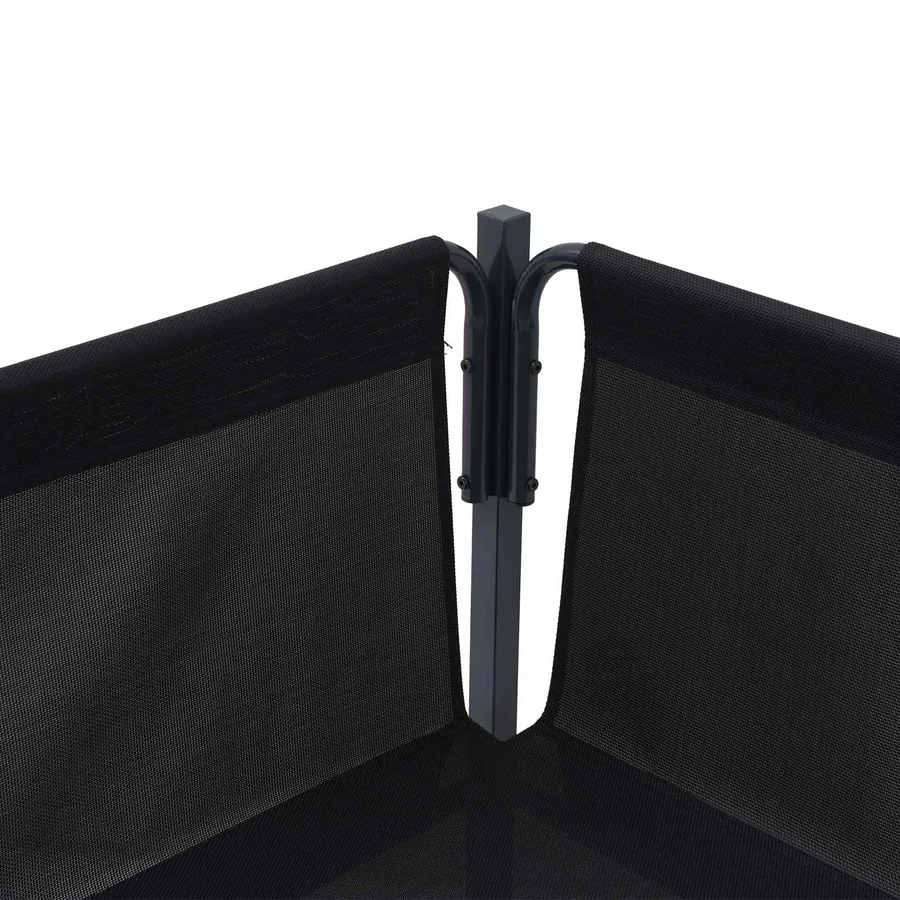 Ensemble de canapé de jardin avec coussin 6 pcs Noir Acier - 11