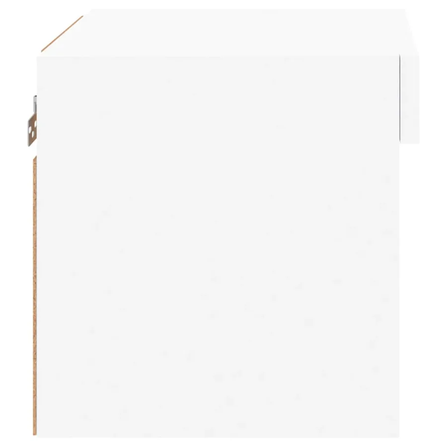 Tables de chevet murales avec lumières LED 2 pcs blanc - 10