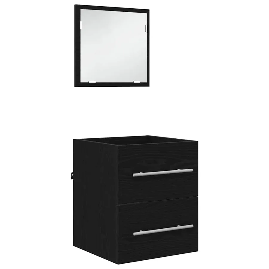 Ensemble de mobilier de salle de bain Noir 41 x 38,5 x 48 cm - 2