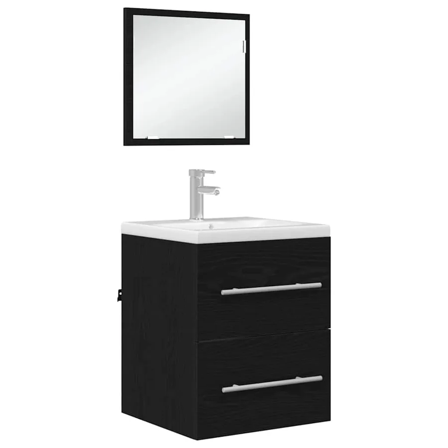 Ensemble de mobilier de salle de bain Noir 41 x 38,5 x 48 cm - 3