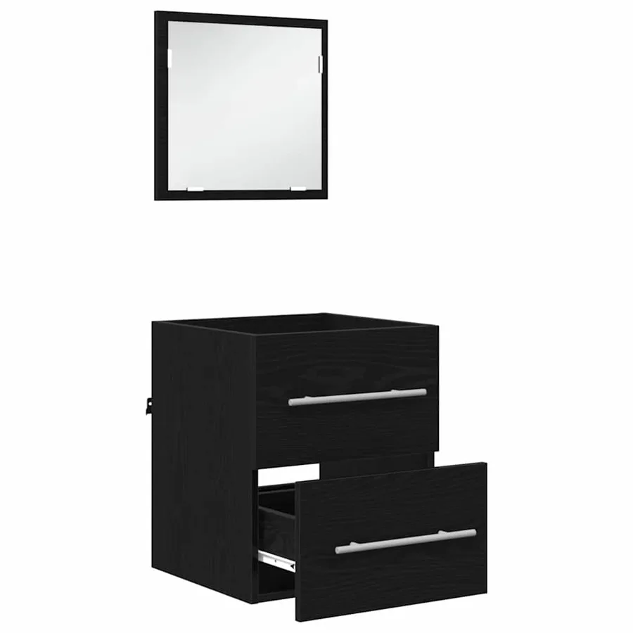 Ensemble de mobilier de salle de bain Noir 41 x 38,5 x 48 cm - 5