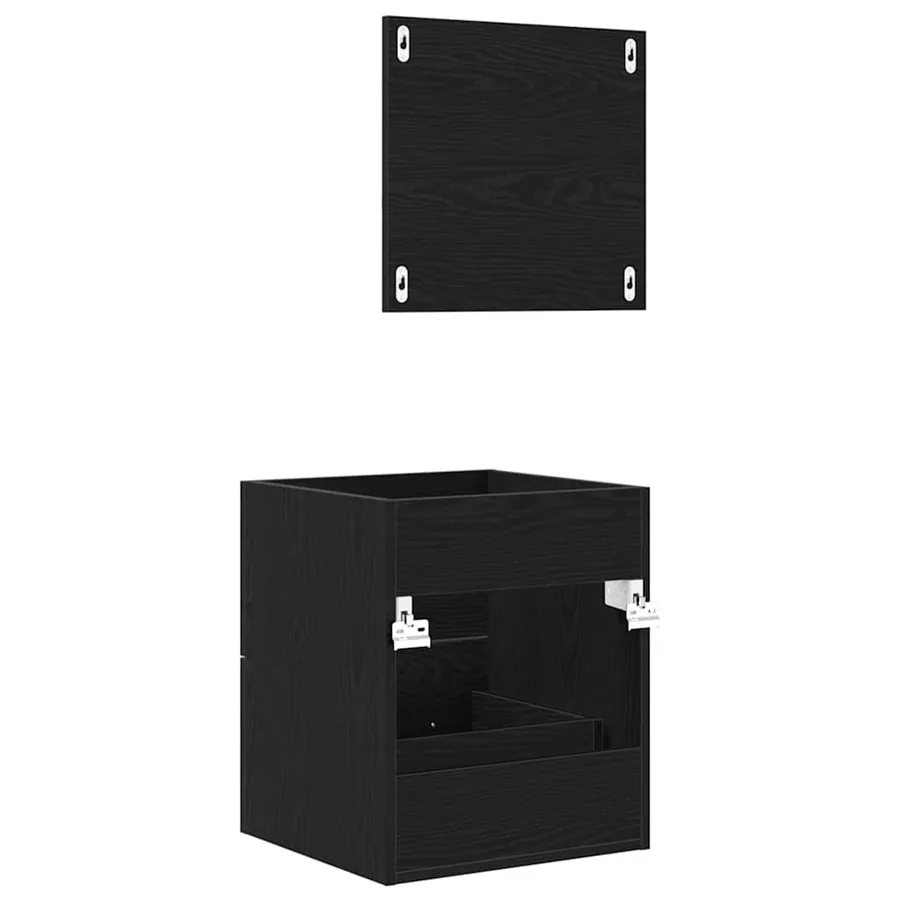 Ensemble de mobilier de salle de bain Noir 41 x 38,5 x 48 cm - 8