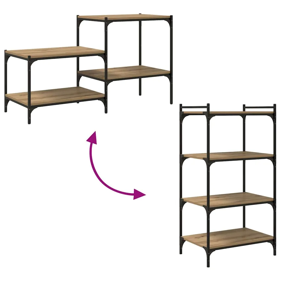 Étagère à livres 3 niveaux 4 pcs 60 x 40 x 1,5 cm Marron - 10