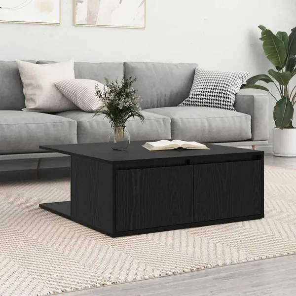 Table basse Chêne noir 80 x 80 x 31 cm Bois d'ingénierie