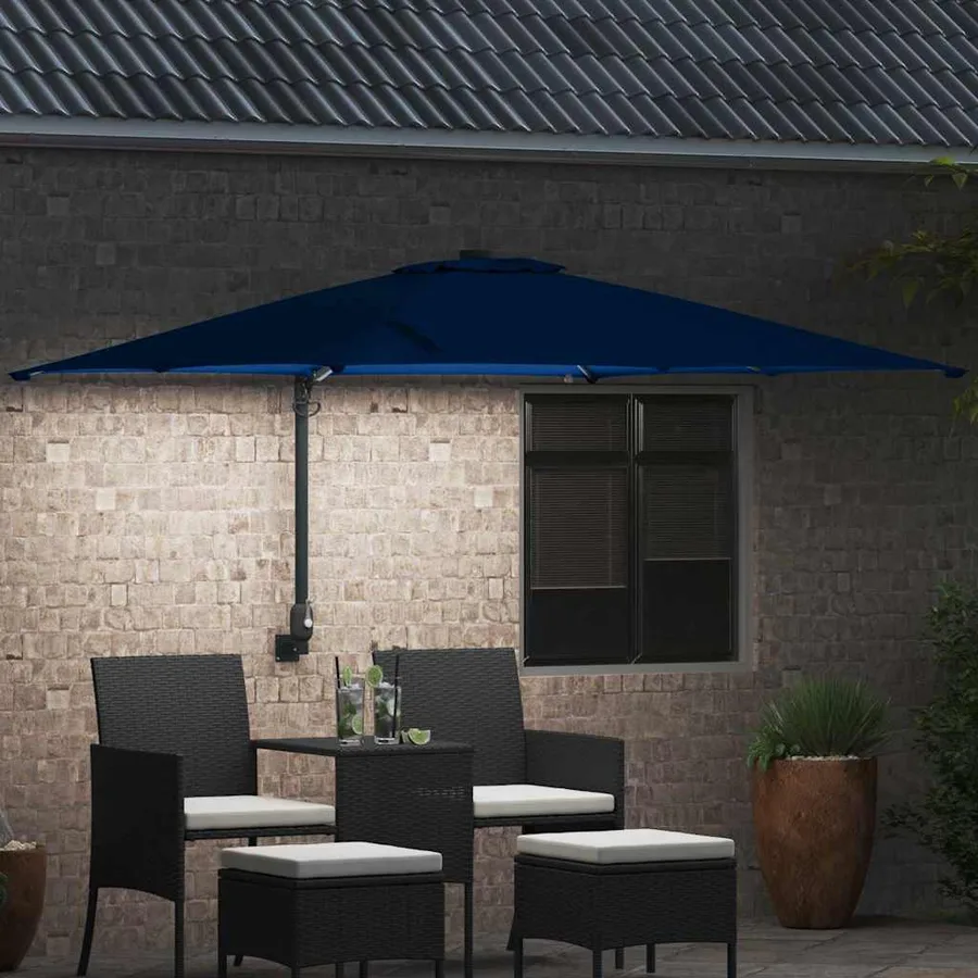 Parasol de jardin 248,5 x 247,5 x 160 cm Polyester et Acier - 3