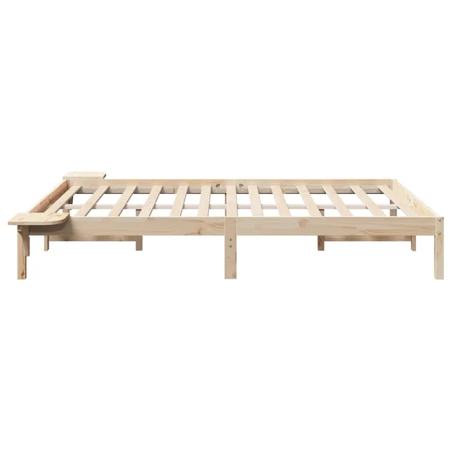 Cadre de lit Naturel 150 x 200 cm Pin massif - 6