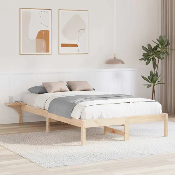 Cadre de lit Naturel 120 x 200 cm Pin massif