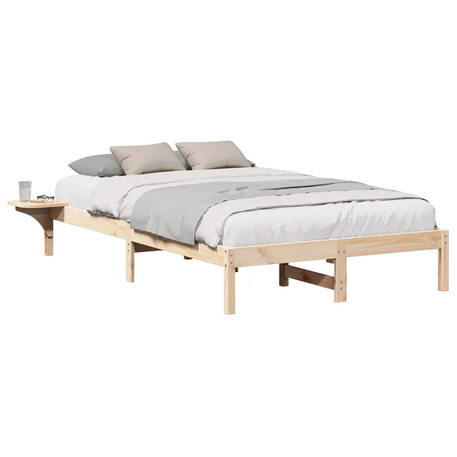 Cadre de lit Naturel 120 x 200 cm Pin massif - 2