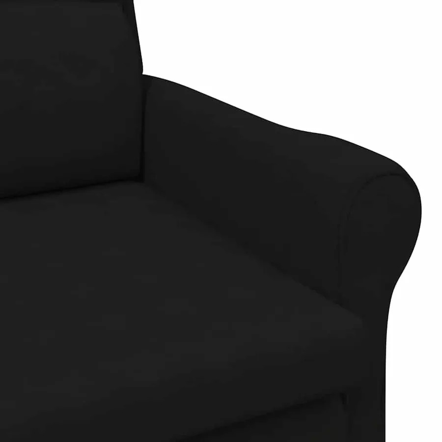 fauteuil Noir 76 x 94 x 102 cm Microfibre - 7