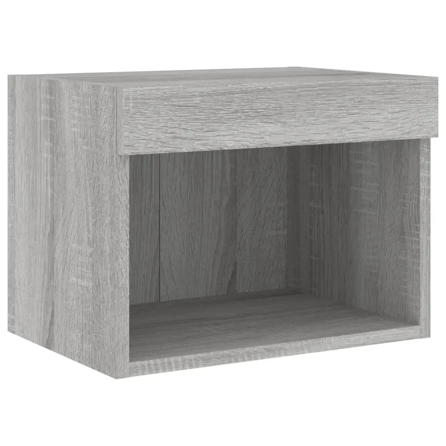 Unités murales TV avec LED 5 pcs gris sonoma bois d'ingénierie - 9