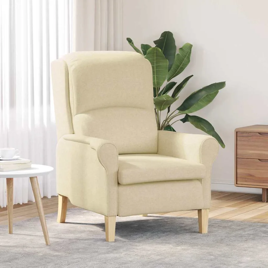 fauteuil Crème tissu