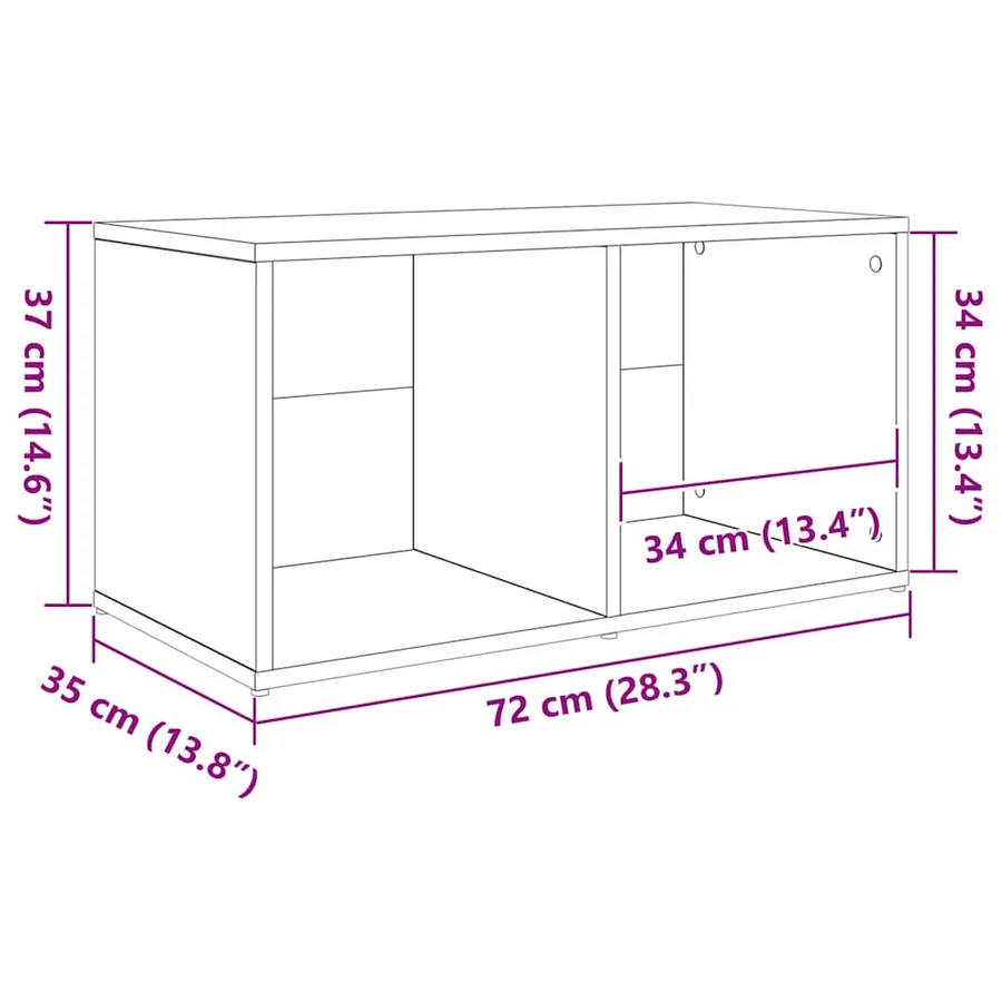 Ensemble meuble TV 3 pcs Marron Bois d'ingénierie - 8