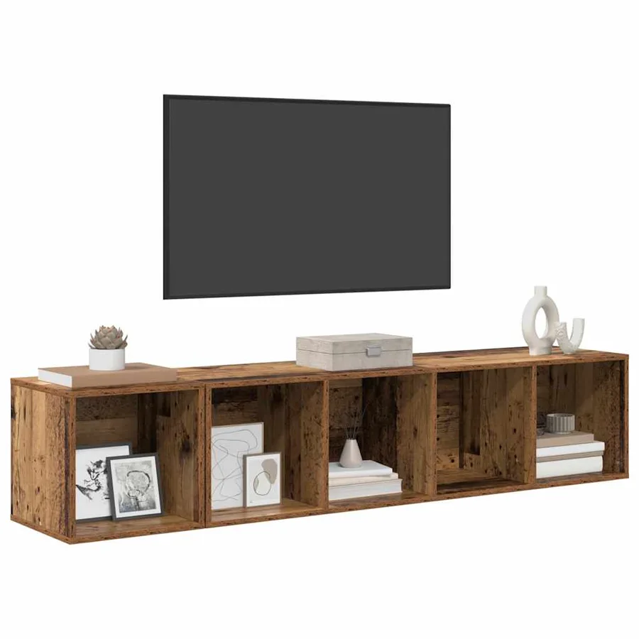 Ensemble de meubles TV 2 pcs Bois Ancien Bois d'ingénierie - 3