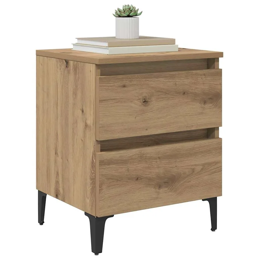 Cabinet de chevet Chêne artisanal 40 x 35 x 50 cm - 3