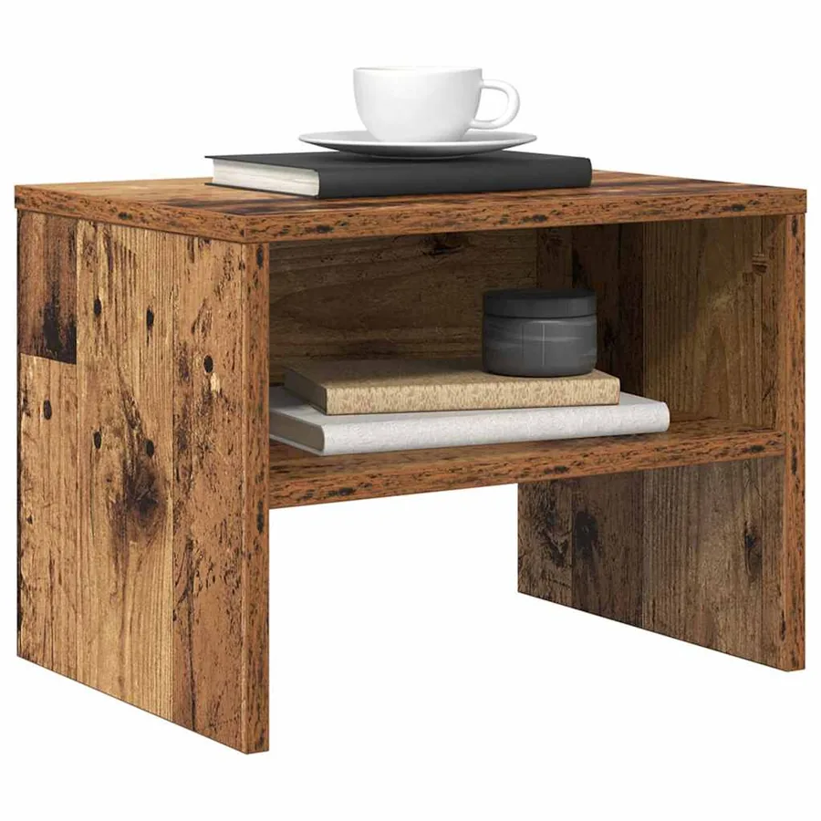 Cabinet de chevet Bois ancien 40 x 40 x 30 cm Bois d'ingénierie - 3