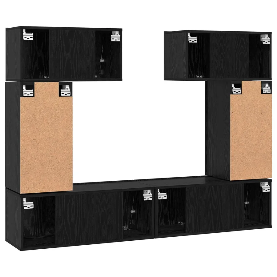 Ensemble meuble TV 6 pcs Chêne noir Bois d'ingénierie - 11