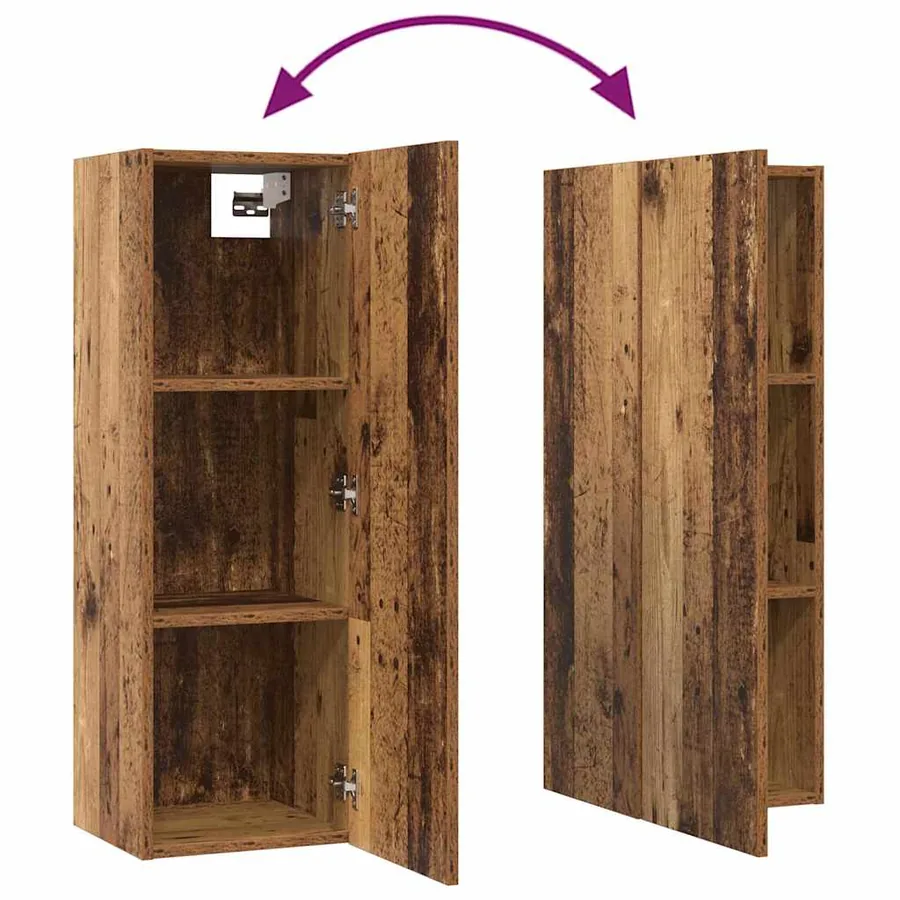 Ensemble meuble TV 10 pcs Bois Ancien Bois d'ingénierie - 10