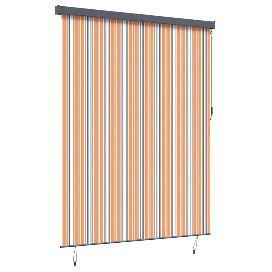 Store enrouleur Jaune et Bleu 200 x 250 cm Tissu et Aluminium - 2