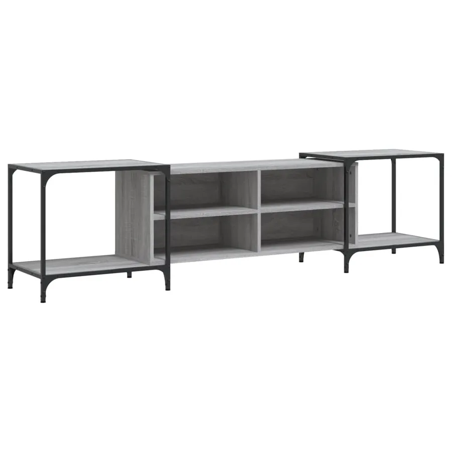 Meuble TV sonoma gris 203x37x50 cm Bois d'ingénierie - 2