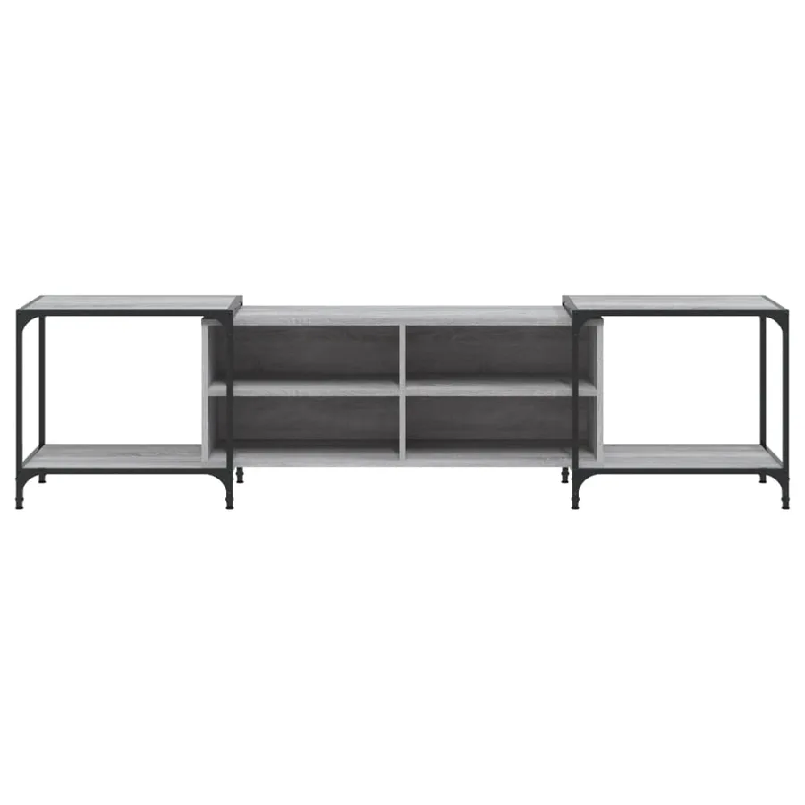 Meuble TV sonoma gris 203x37x50 cm Bois d'ingénierie - 4
