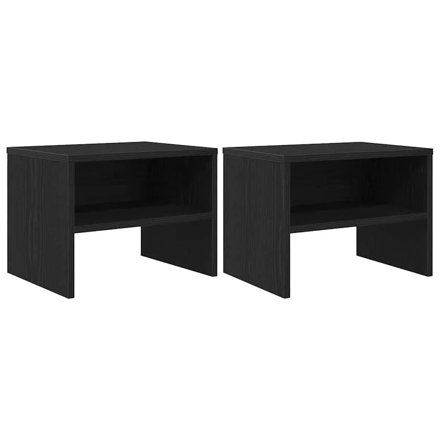 Cabinet de chevet 2 pcs Chêne noir 40 x 40 x 30 cm - 2