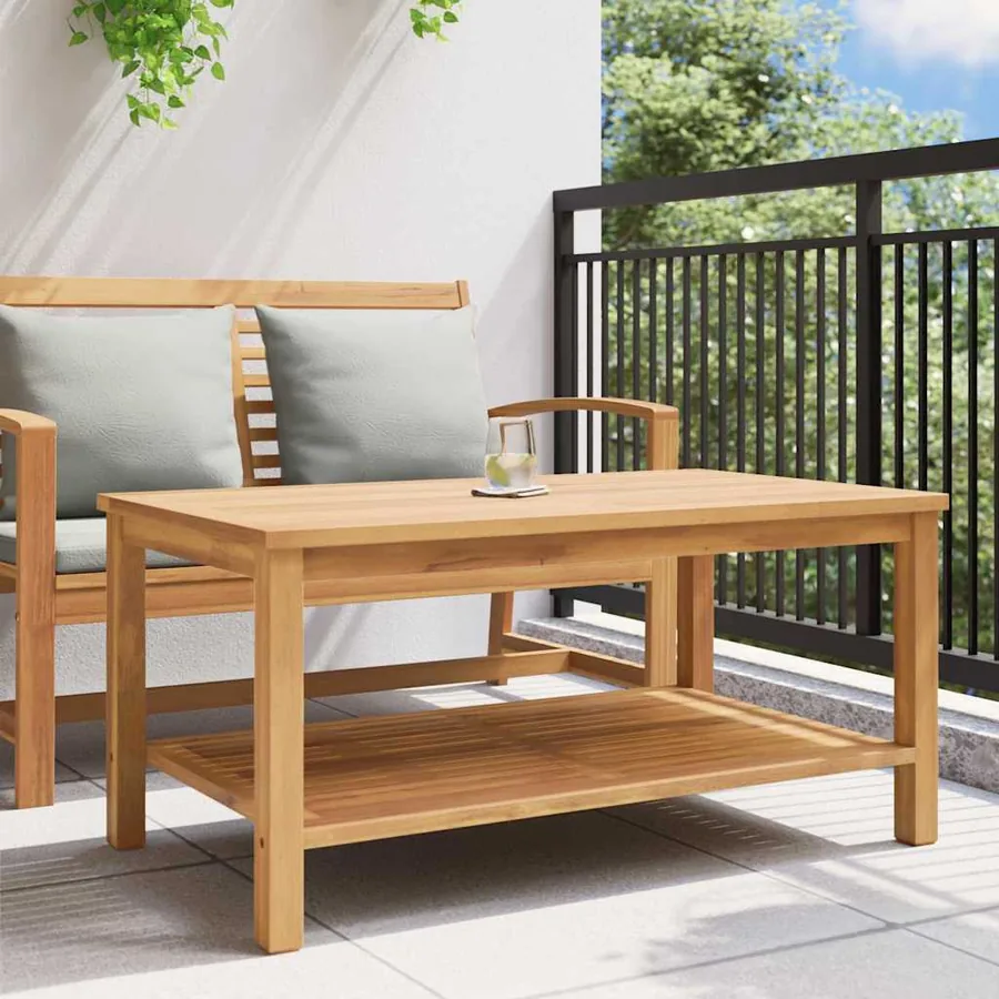 Table basse Marron 110 x 55 x 45 cm Bois de teck massif - 4