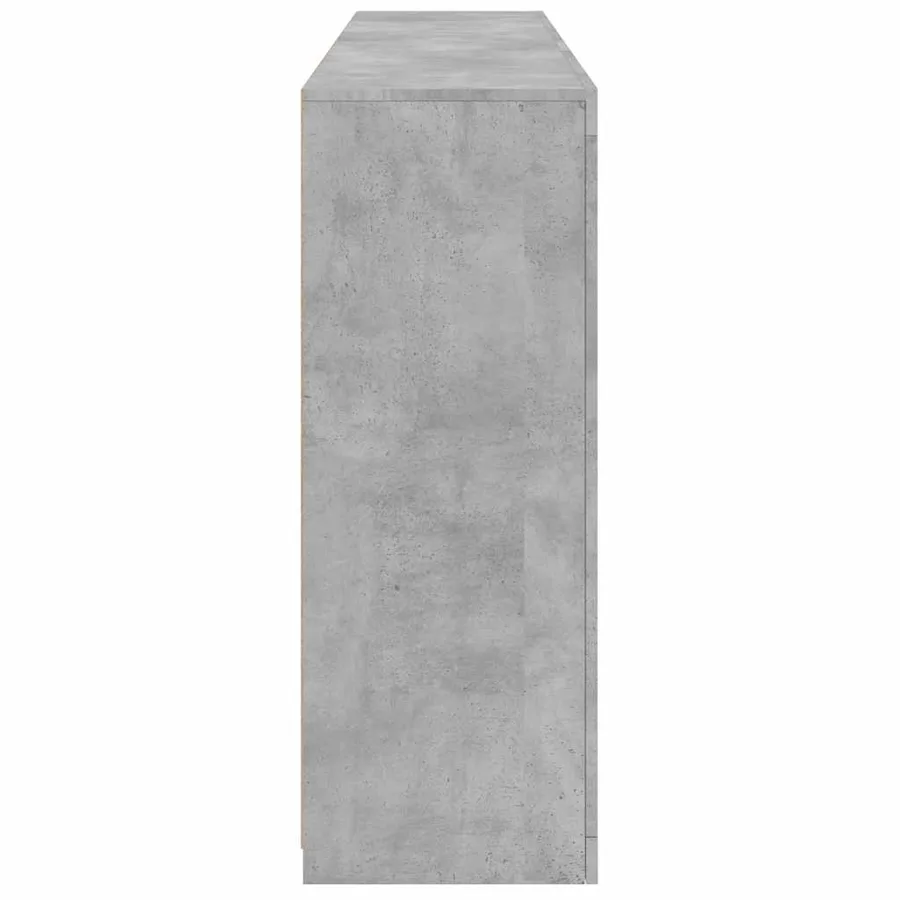 Buffet avec lumières LED gris béton 162x37x100 cm - 7