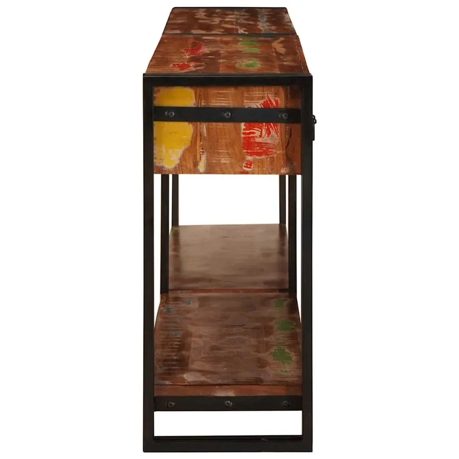 Tables console 2 pcs Multicolore Bois Recyclé Solide - 6