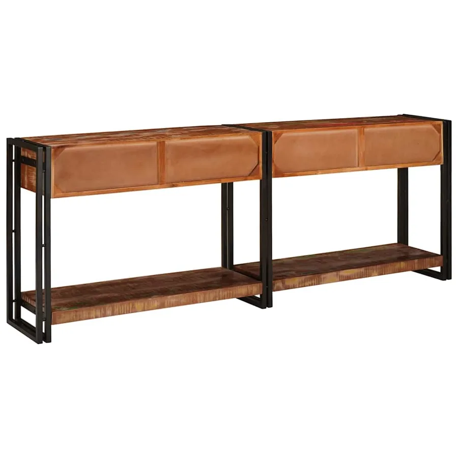 Tables console 2 pcs Multicolore Bois Recyclé Solide - 7