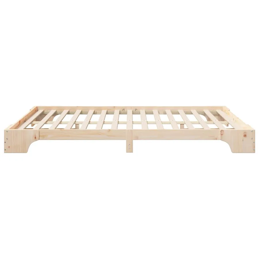 Cadre de lit Marron 160 x 210 cm Pin massif - 5