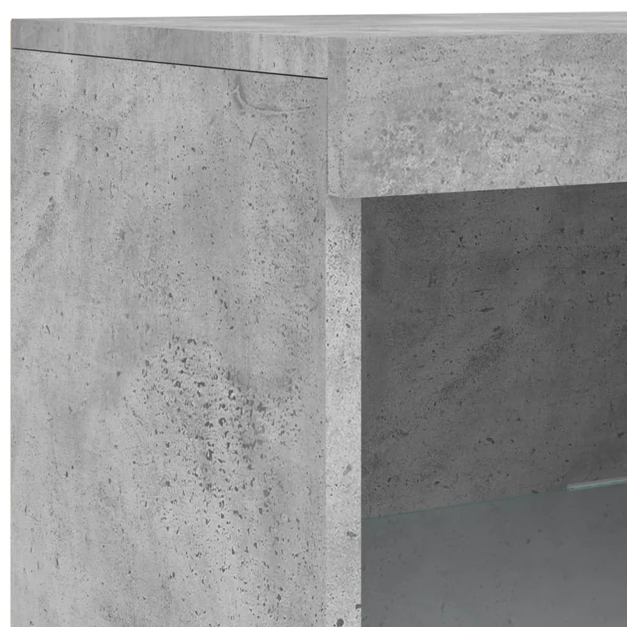 Buffet avec lumières LED gris béton 41x37x100 cm - 11