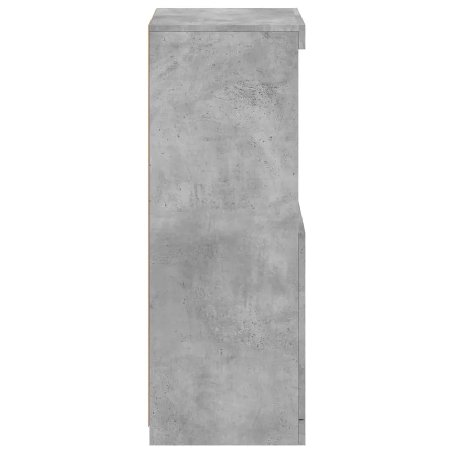 Buffet avec lumières LED gris béton 41x37x100 cm - 8