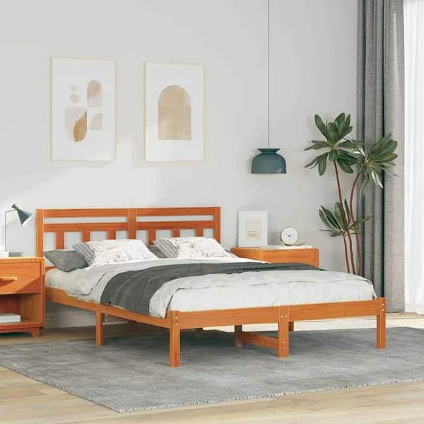 Cadre de lit Marron 120 x 200 cm Pin massif